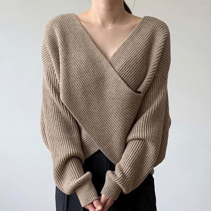 Modeva | Pull en tricot croisé chic