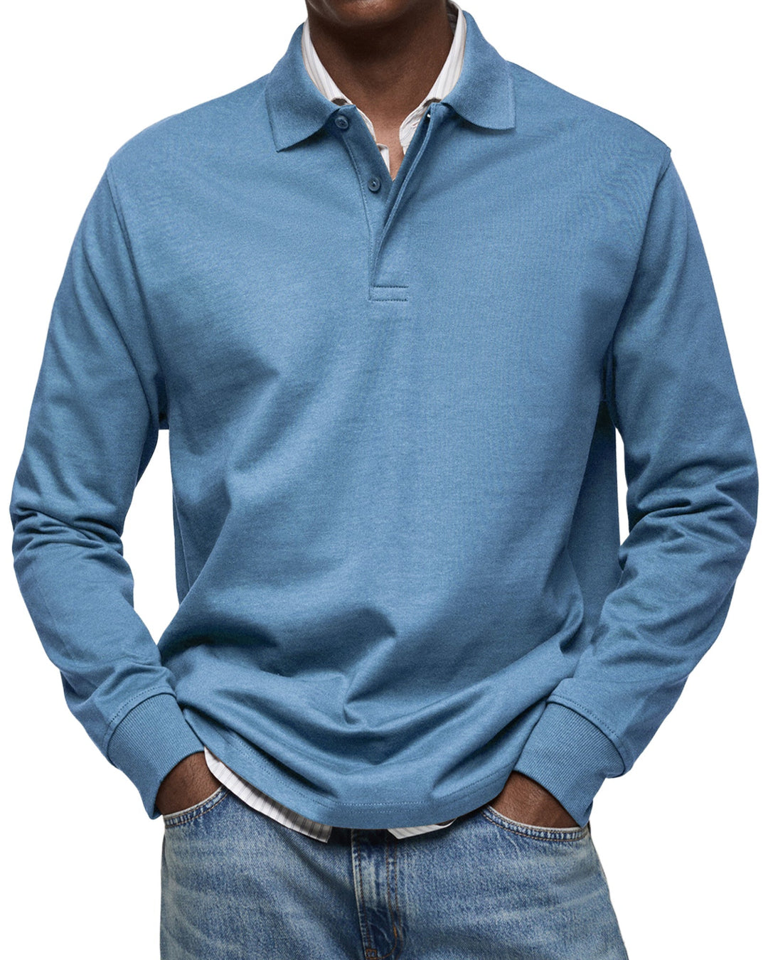 Modeva | Chemise Poloshirt Casual à Manches Longues
