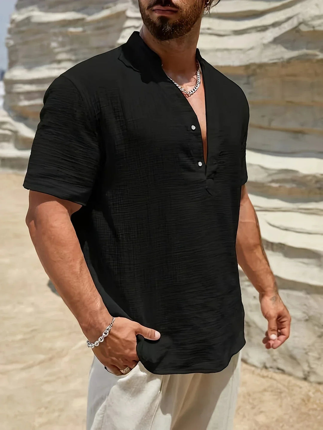 Modeva | Chemise d’été élégante à col montant