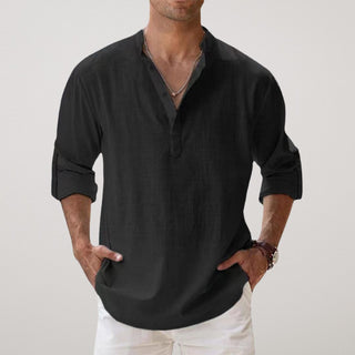 Modeva | Chemise Henley en coton effet lin