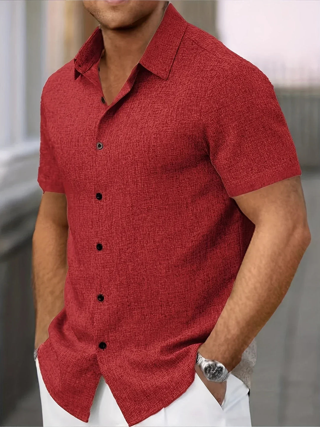 Modeva | Chemise légère à manches courtes en mélange de lin