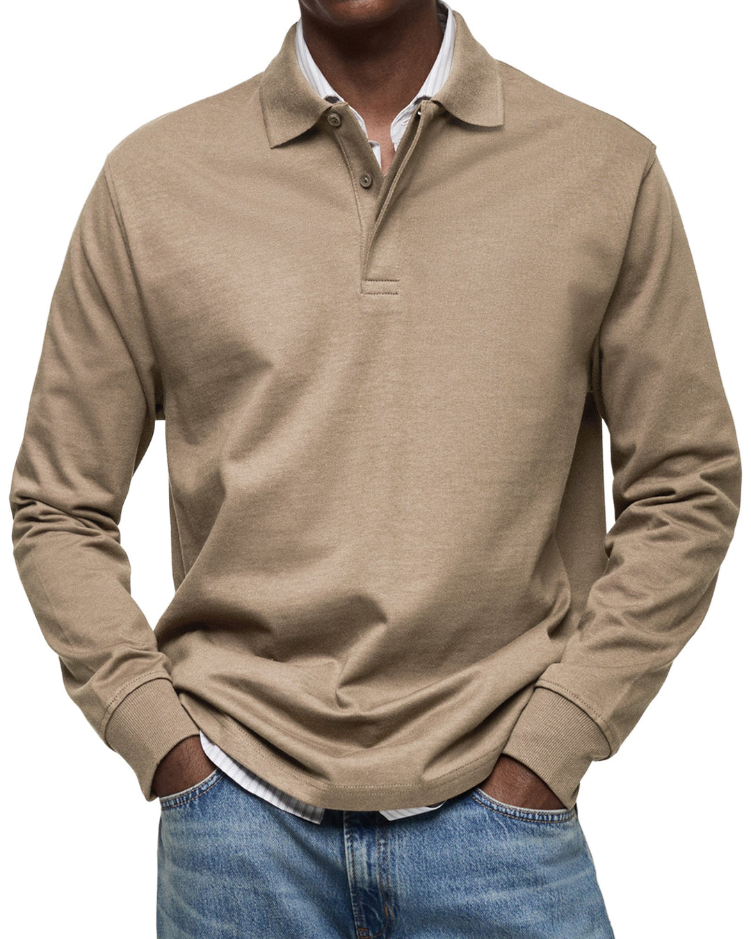 Modeva | Chemise Poloshirt Casual à Manches Longues