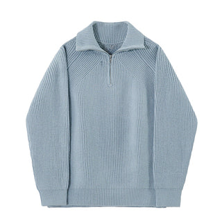 Modeva | Pull Azure à quart de zip
