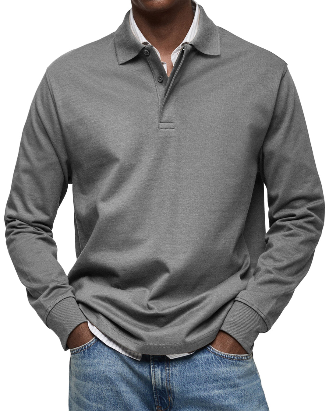 Modeva | Chemise Poloshirt Casual à Manches Longues