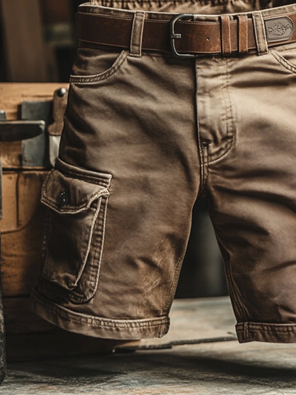 Modeva | Short cargo rétro à poches multiples