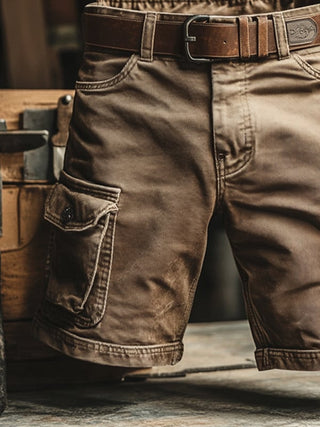 Modeva | Short cargo rétro à poches multiples