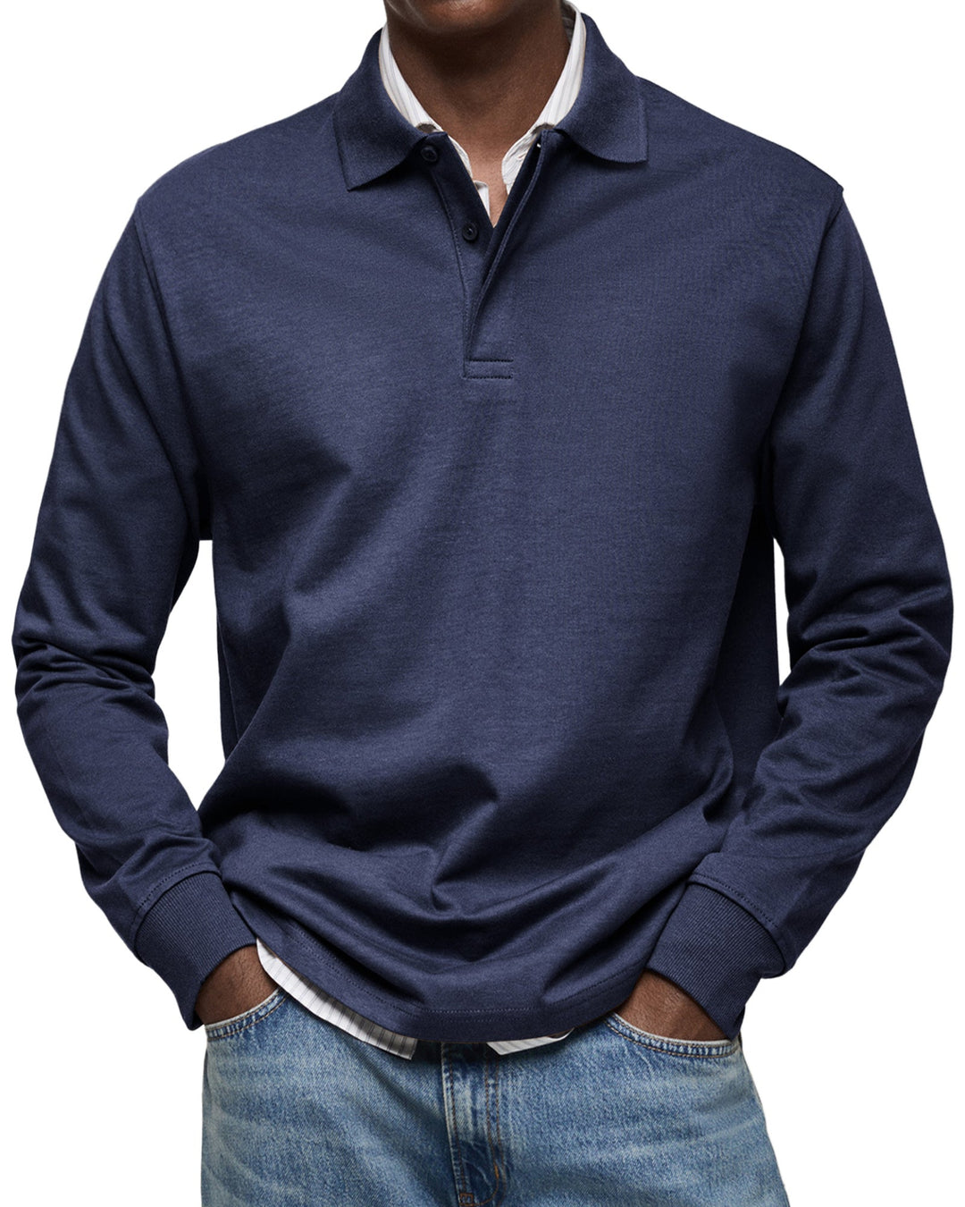Modeva | Chemise Poloshirt Casual à Manches Longues