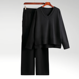 Modeva | Luxe V-Neck Two Piece Set