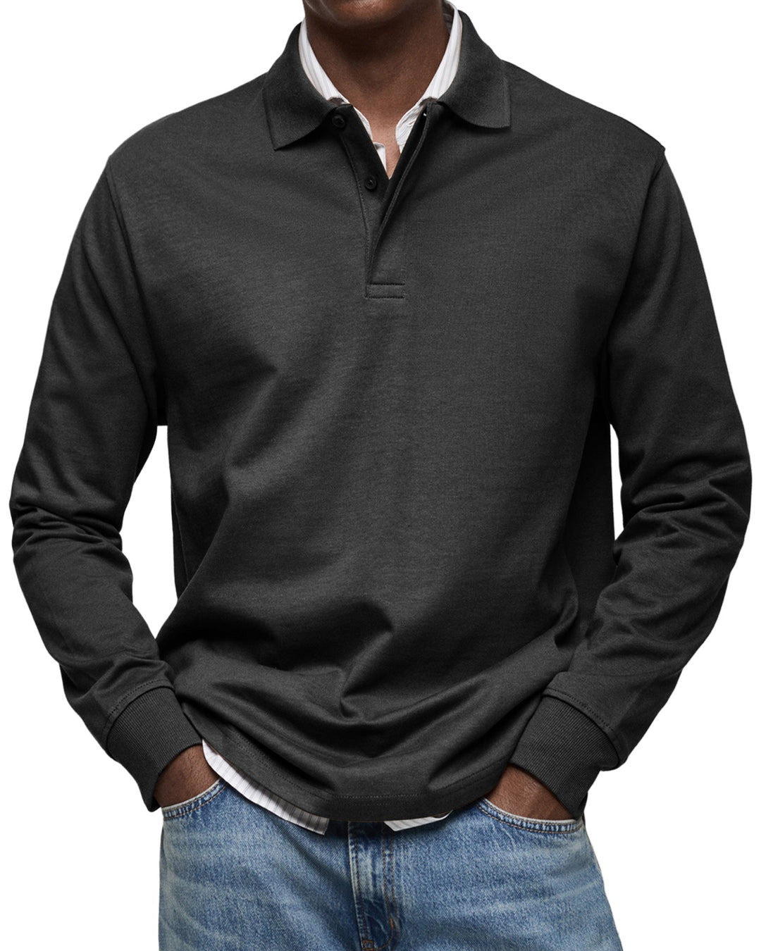 Modeva | Chemise Poloshirt Casual à Manches Longues