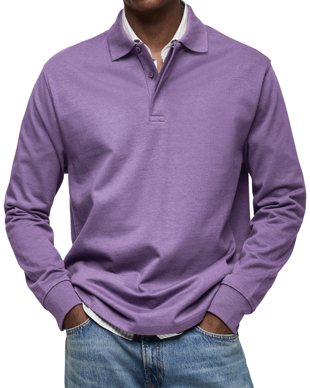 Modeva | Chemise Poloshirt Casual à Manches Longues