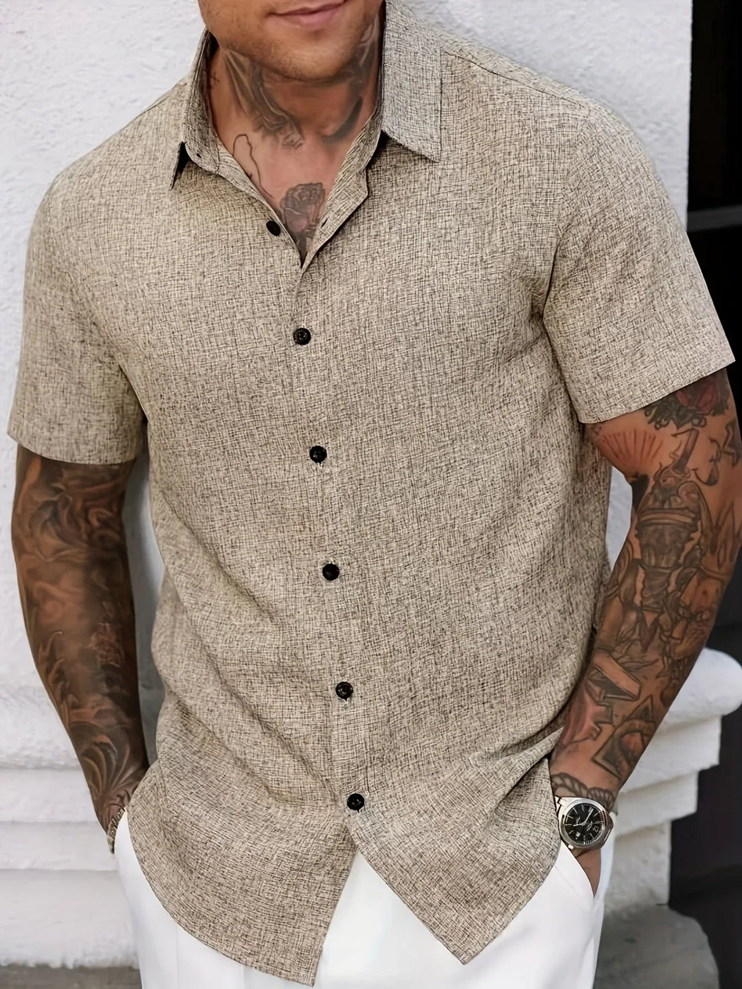 Modeva | Chemise légère à manches courtes en mélange de lin