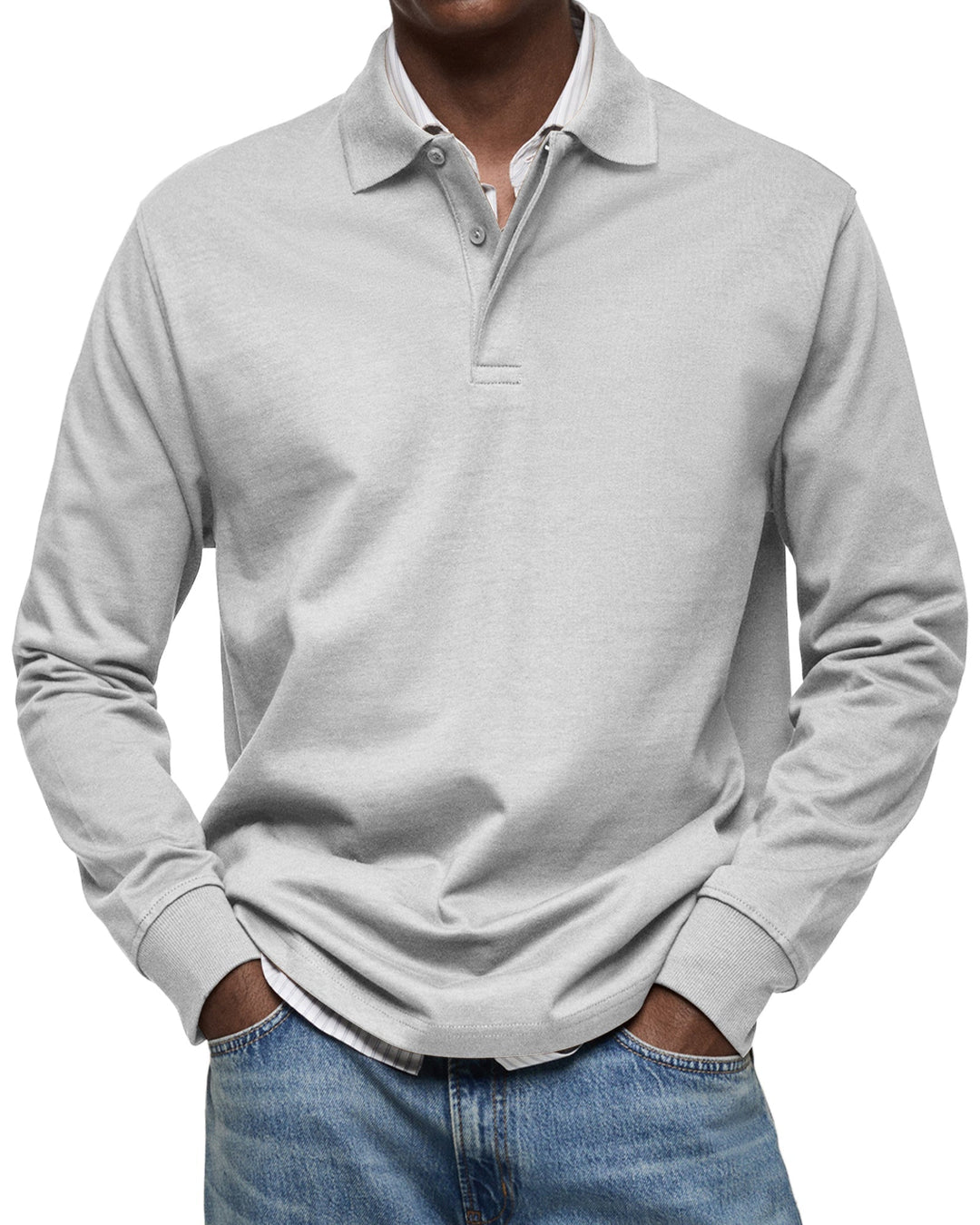 Modeva | Chemise Poloshirt Casual à Manches Longues
