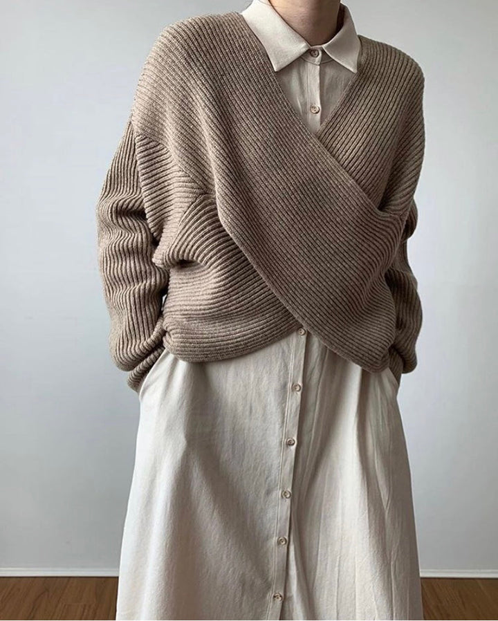 Modeva | Pull en tricot croisé chic