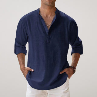 Modeva | Chemise Henley en coton effet lin