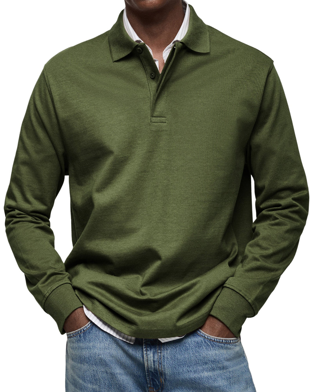 Modeva | Chemise Poloshirt Casual à Manches Longues