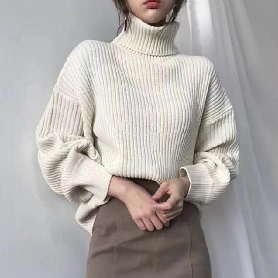 Modeva | Luxe Pull à col roulé et à manches ballon
