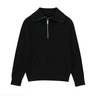 Modeva | Pull zippé rayé