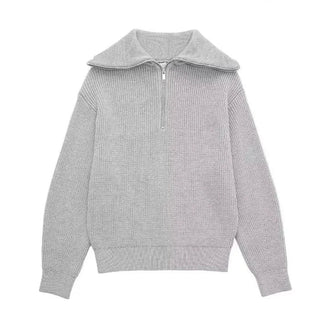 Modeva | Pull zippé rayé