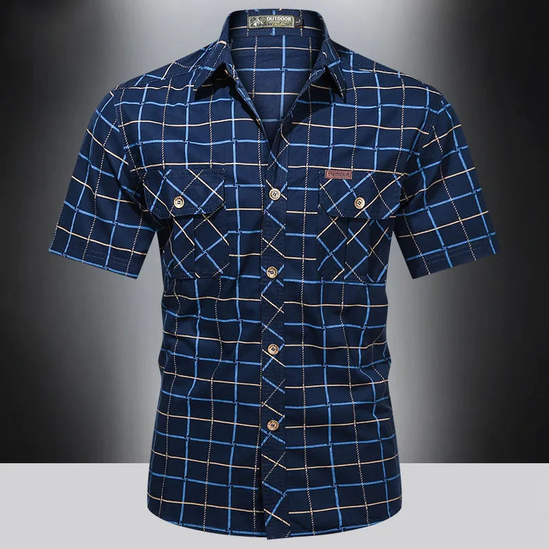 Modeva | Chemise élégante à manches courtes à carreaux