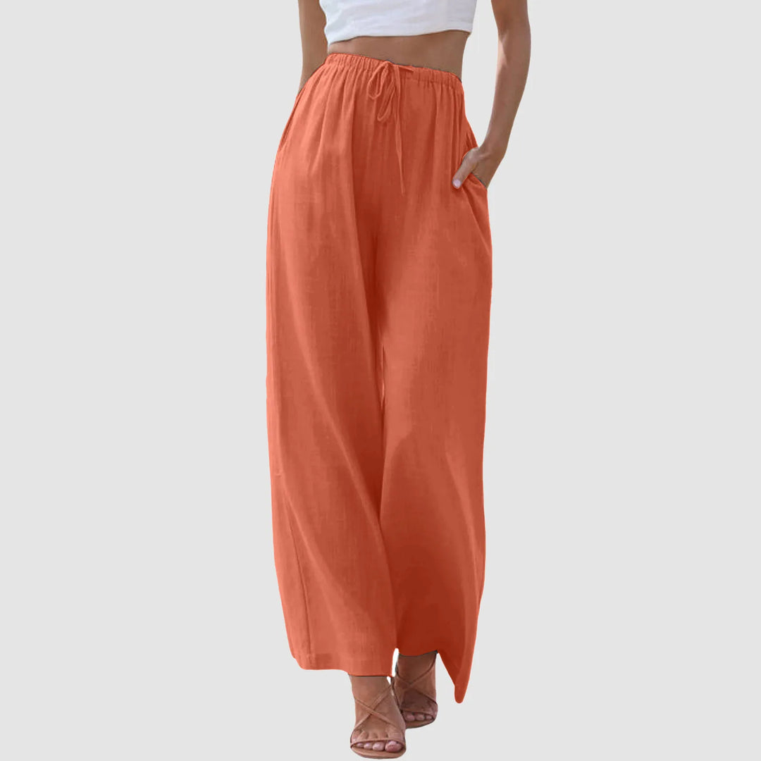 Modeva | Pantalon taille haute à jambes larges