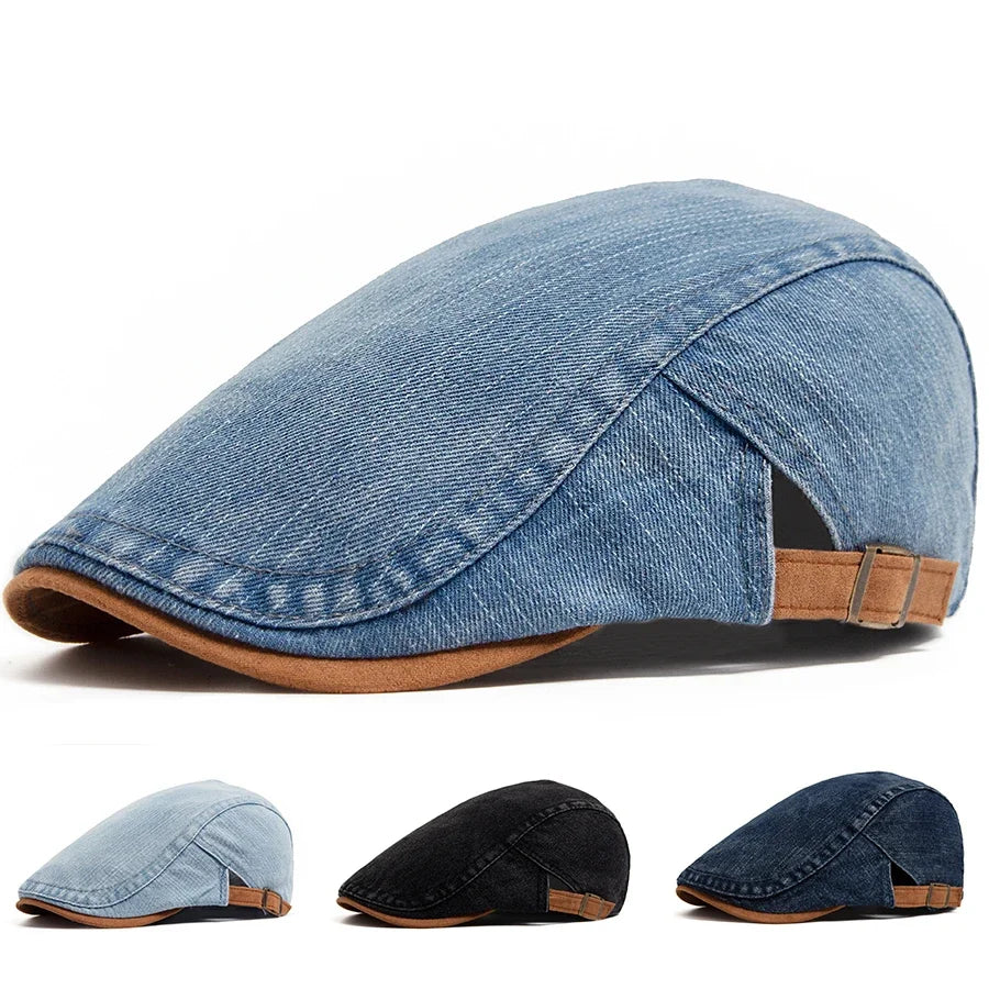 Modeva | Casquette plate premium en denim – style intemporel et confort quotidien