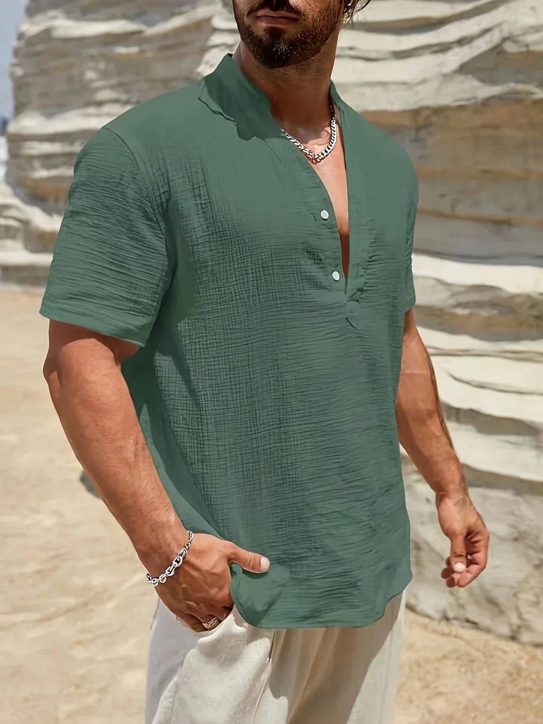 Modeva | Chemise d’été élégante à col montant
