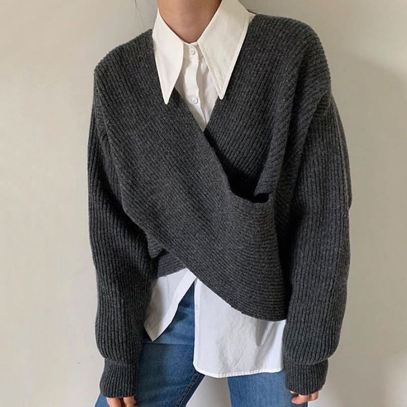 Modeva | Pull en tricot croisé chic
