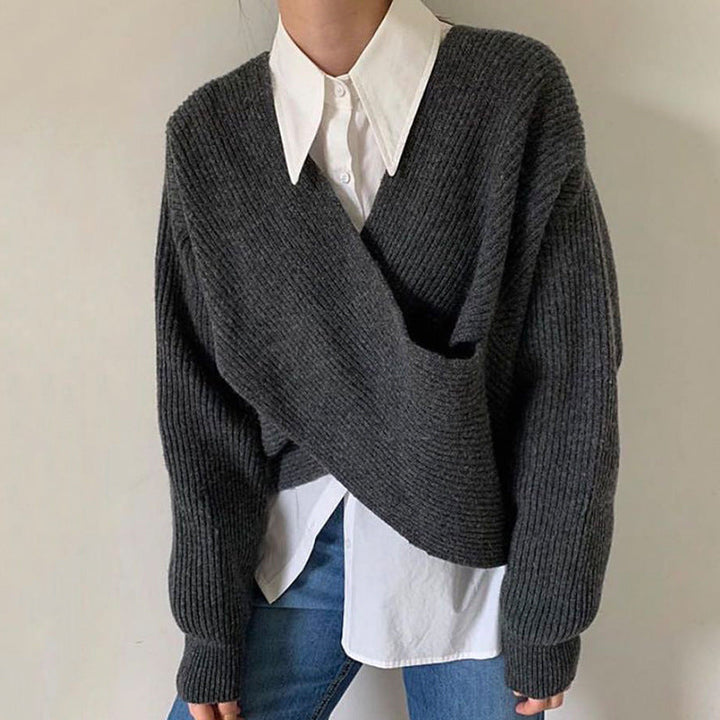 Modeva | Pull en tricot croisé chic