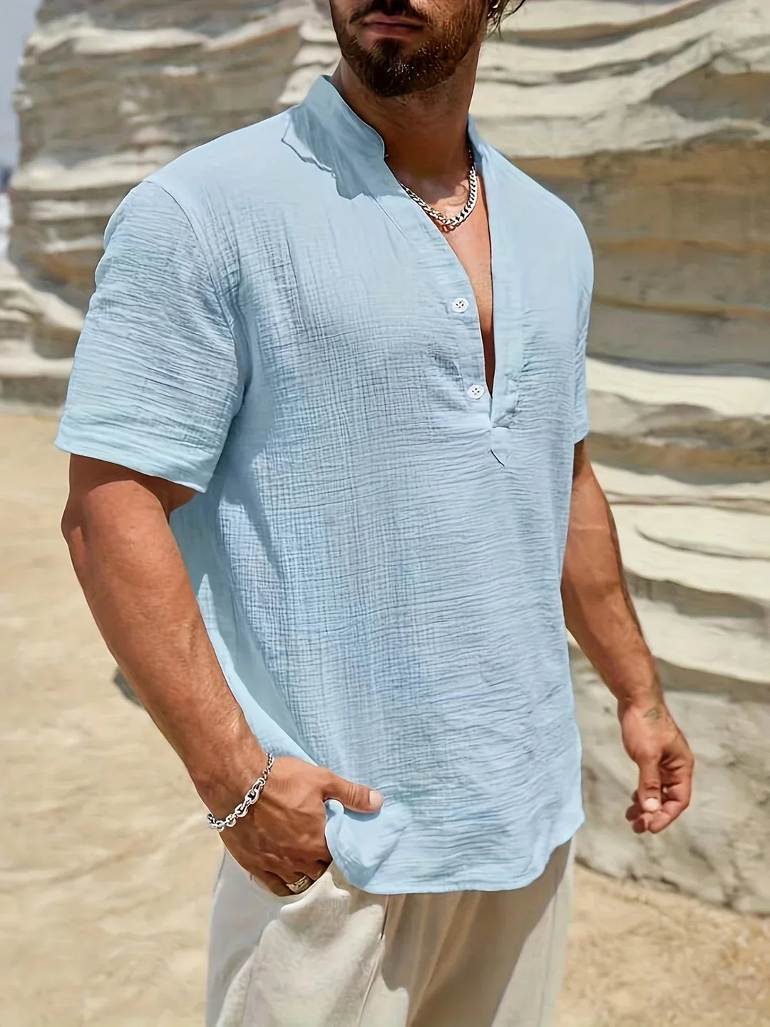 Modeva | Chemise d’été élégante à col montant