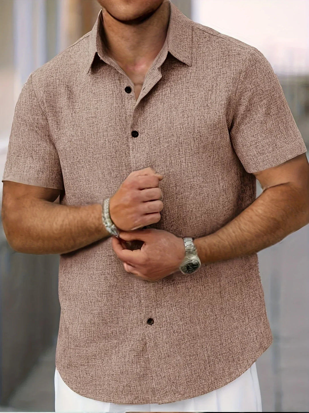 Modeva | Chemise légère à manches courtes en mélange de lin