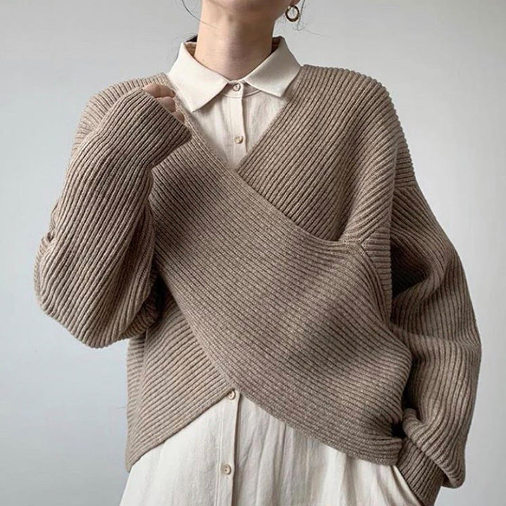 Modeva | Pull en tricot croisé chic