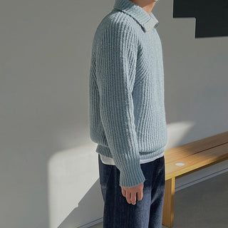 Modeva | Pull Azure à quart de zip